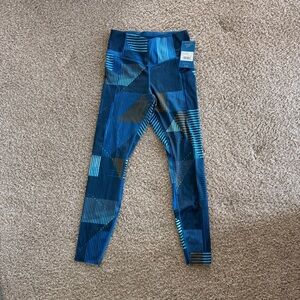 Brooks Blue Teal Geometric Leggings